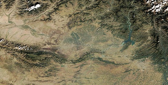 A modern satellite view of Gandhara (October 2020).
