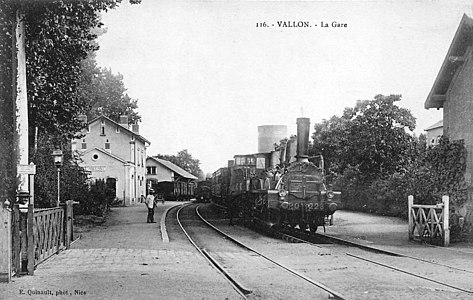 Vallon-en-Sully, Bahnhof um 1900