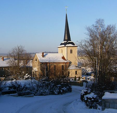 Gera Thieschitz, Kirche im Winter