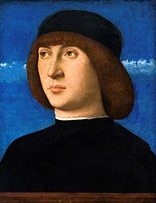 Giovanni Bellini: Porträtt av en ung man, omkring 1500