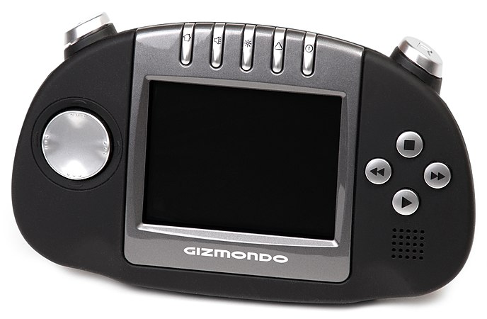 The Tiger Telematics Gizmondo handheld game console.