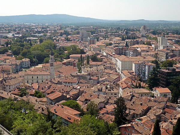 The old part of Gorizia seen from the castle in August 2008