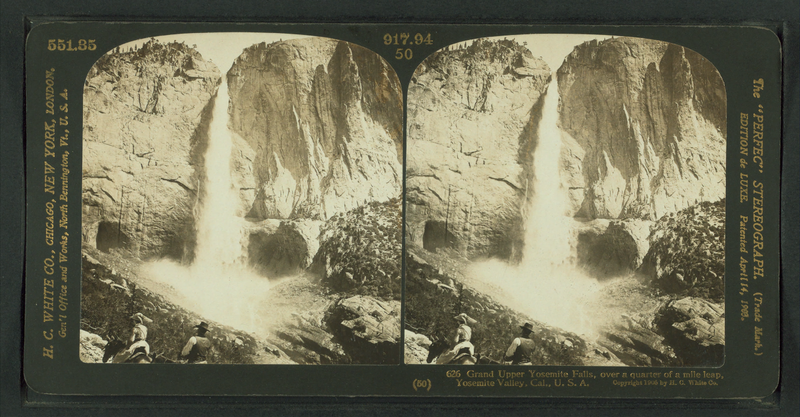 File:Grand Upper Yosemite Falls, over a quarter of a mile leap, Yosemite Valley, Cal.,U.S.A, by H.C. White Co..png