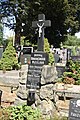 Čeština: Hrob Huberta Rakovčíka (zvěrolékaře a starosty) na hřbitově v Rájci-Jestřebí, okr. Blansko. English: Grave of Hubert Rakovčík at cemetery in Rájec-Jestřebí, Blansko District.