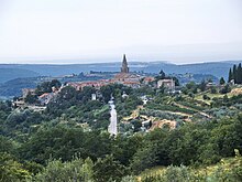 The village of Groznjan/Grisignana is the only municipality in Croatia with a majority Italian speaking population. Groznjan Perspective.jpg