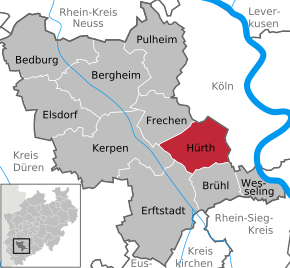 Poziția localității Hürth