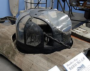 A two-gun dorsal turret[clarification needed] from a Handley Page Halifax at the Newark Air Museum