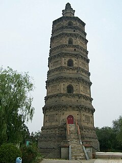 Haotian Pagoda building in Fangshan District, China