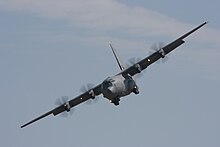 RAF Hercules in flight