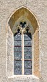 English: Gothic tracery window at the apse Deutsch: Gotisches Maßwerkfenster der Apsis