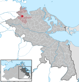 Kaart van Hinrichshagen