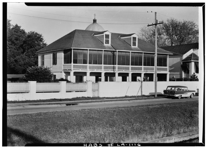 File:Historic American Buildings Survey Dan Leyrer, Photographer Summer 1964 FRONT ELEVATION, OVERLOOKING BAYOU ST. JOHN - Michel-Pitot House, 1370 Moss Street (moved to 1440 Moss HABS LA,36-NEWOR,64-1.tif