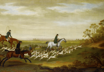 Huntsmen and their hounds by James Seymour 1750.png