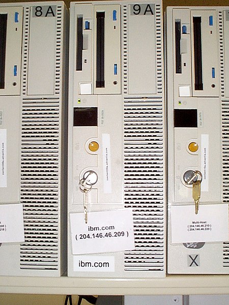 AIX RS/6000 servers running IBM.com in early 1998