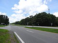 Intersection of US Route 360 and Clover Road (VA SR 92)/Guill Town Road (VA SR 720). The Henrietta Lacks historical marker can be seen in the background at left.