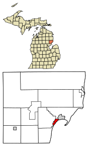 Poziția localității Tawas City, Michigan
