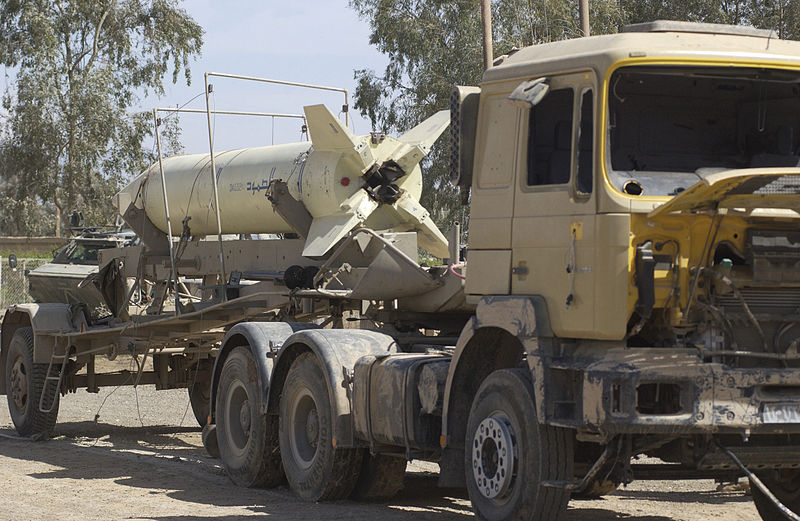 File:Iraqi missile transported by truck, 2003.JPEG