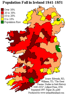 Changement de population en Irlande 1841 1851.png