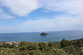 L'isola Gallinara vista dalle colline di Albenga