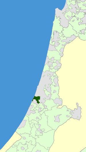 Mapa Izraela - Rada Regionalna Gan Raveh Zoomin.svg