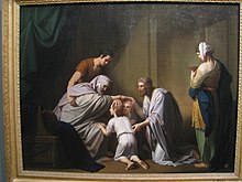 Jacob blessing Manasseh and Ephraim. Jacob Blessing Ephraim and Manasseh, by Benjamin West.jpg