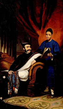 Sir Jamsetjee Jeejebhoy and his Chinese secretary (1783-1859) portrait at the Sir J. J. School of Art Jamsetjee Jejeebhoy.png