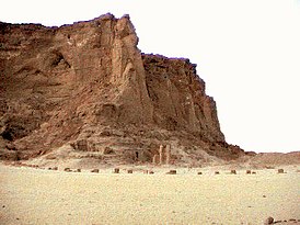 Ruinerna av templet Amun nära Jebel Barkals klippa