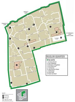 Quartiere musulmano di Gerusalemme - Localizzazione