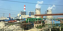 Natural gas factory in Suzhou, Jiangsu Jiangsu Suzhou Xiangcheng - Yuechengli area - Wangyu river IMG 7181 Huadian Wangting CCGT Power Plant.jpg