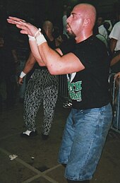 Polaco at an ECW event in 1998 Justin Credible in ECW.jpg