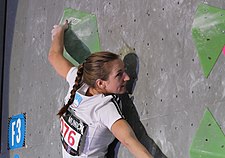 Katja Kadič na SP 2015 v boulderingu v Mnichově
