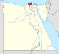 Lage des Gouvenements Kafr esch-Scheich in Ägypten