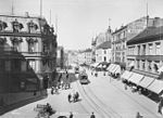 Egertorget på Karl Johans gate på 1880-talet