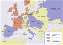 Karte der Bündnisse in Europa 1725/30