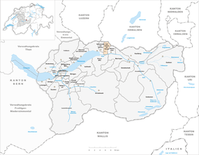 Mapo de Hofstetten ĉe Brienz