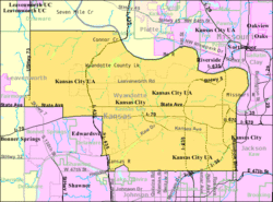 Peta detail dari Kansas City, Kansas