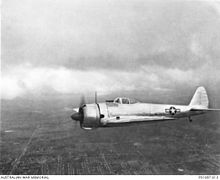 A captured Ki-43-Ib in flight over Brisbane, 1943