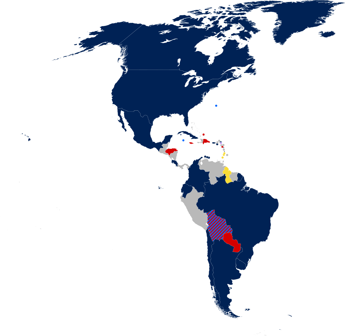 Rape rate in Latin America and Caribbean countries, 2011