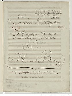 Illustrasjonsbilde av artikkelen La Mort d'Orphée (Berlioz)