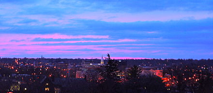 Sunrise over Lafayette and West Lafayette