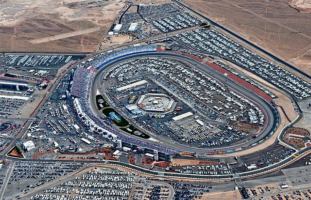 An overhead picture of Las Vegas Motor Speedway taken in 2011.