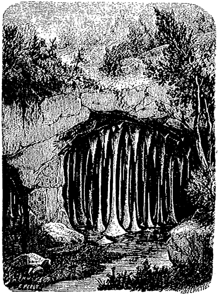 Fig. 38. — Stalactites et stalagmites.