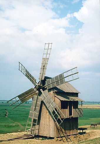 Danube Delta: old mill in Letea