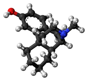 Levorphanol molecule ball.png