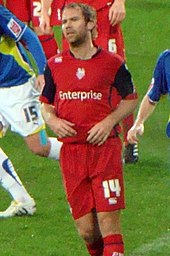Liam Chilvers made 139 appearances in three spells with Colchester and helped the club to promotion to the Championship in 2006. Liam Chilvers.jpg