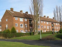 Flats on the Lingfield estate viewed from King Lane LingfieldFlats1.JPG