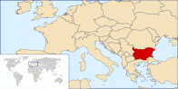 Bulgaristan'ın yerini gösteren bir harita