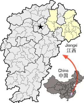 Location of Shangrao within Jiangxi.png