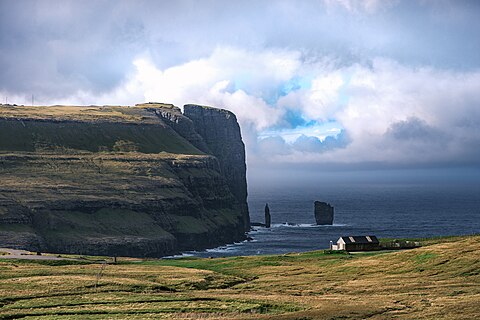 A lonely house near Eiði on Eysturoy ,Faroe Islands