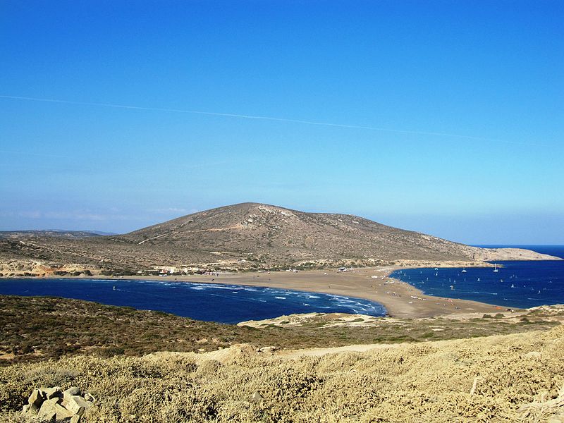 File:Looking back from Prasonisi - Southern Tip of Rhodes.jpg